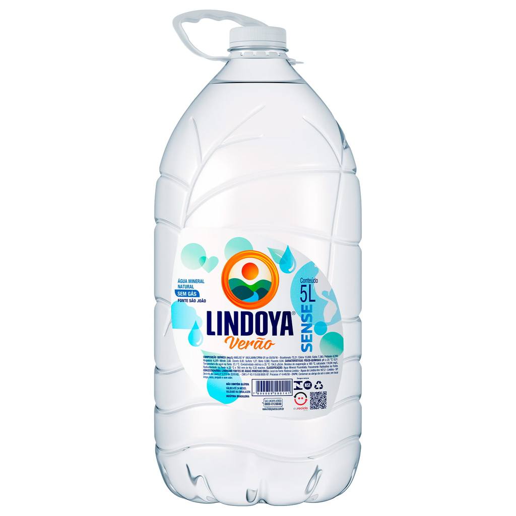 Água Mineral Lindoya Verão Sense Sem Gás 5L