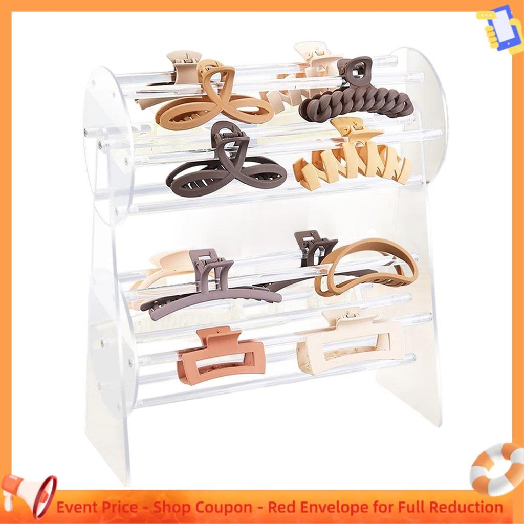 Prosperityusxenia00 1 PCS Suporte Organizador De Clipe De Garra Acrílico Transparente Cabelo Display E Armazenamento Gir