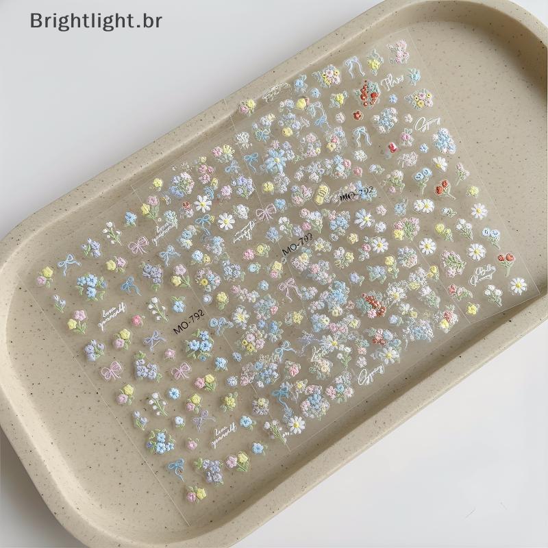 [brightlight.br] 3D Nail Art Stiers Decalques DIY Acessórios Para Meninas Design Criativo Decoração De Unhas Da Moda Na