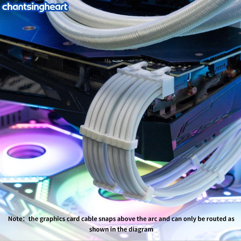 CHANT PSU Kit De Cabo De Extensão 24Pin ATX Para Placa-Mãe 6 + 2Pin 8Pin GPU PCIe Conector Durável Jogos PC Atualização