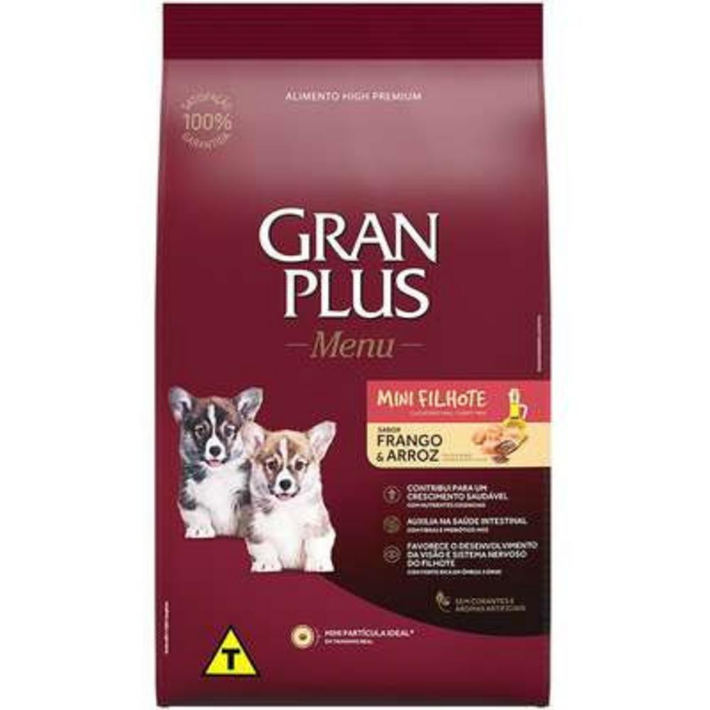 Ração Menu para Cães Filhotes de Raças Pequenas Sabor Frango e Arroz 3Kg GranPlus
