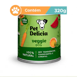 Ração Úmida Pet Delícia Veggie Dog Cães 320g Natural