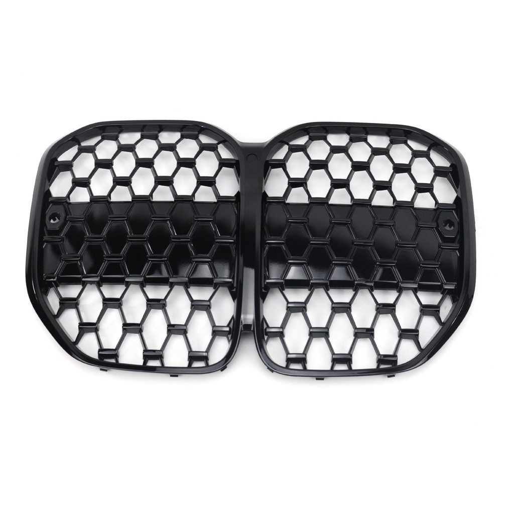 Grade Dianteira Estilo Estrela Preta Brilhante Coupe Para BMW Série 4 G22 1PC 2021-2024