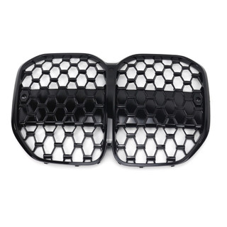 Grade Dianteira Estilo Estrela Preta Brilhante Coupe Para BMW Série 4 G22 1PC 2021-2024