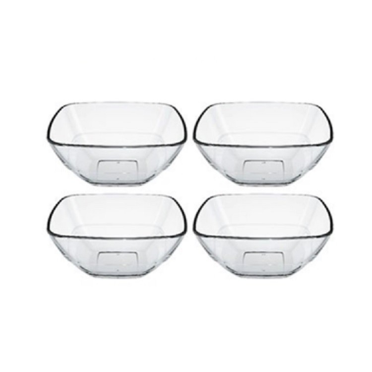 jogo 04 Saladeira Bowl Duralex Quadre 420ml Vidro Nadir