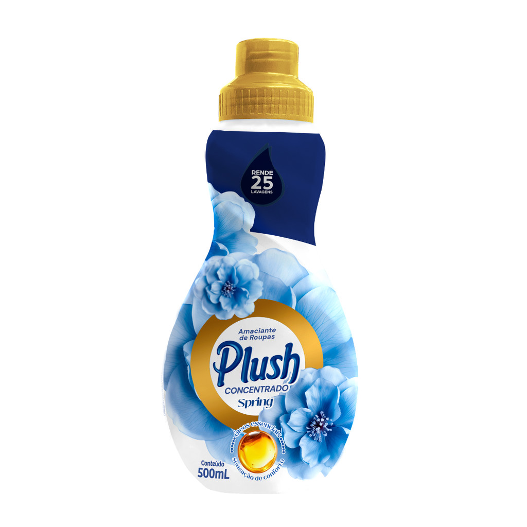 Amaciante Concentrado Spring Plush 500 ml em Oferta na Shopee