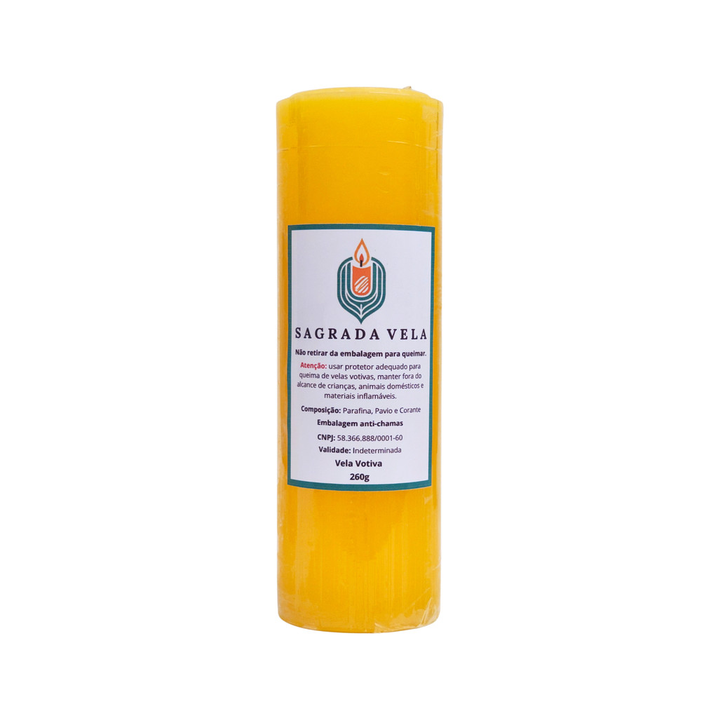 VELA VOTIVA 7 DIAS 260G (AMARELA)