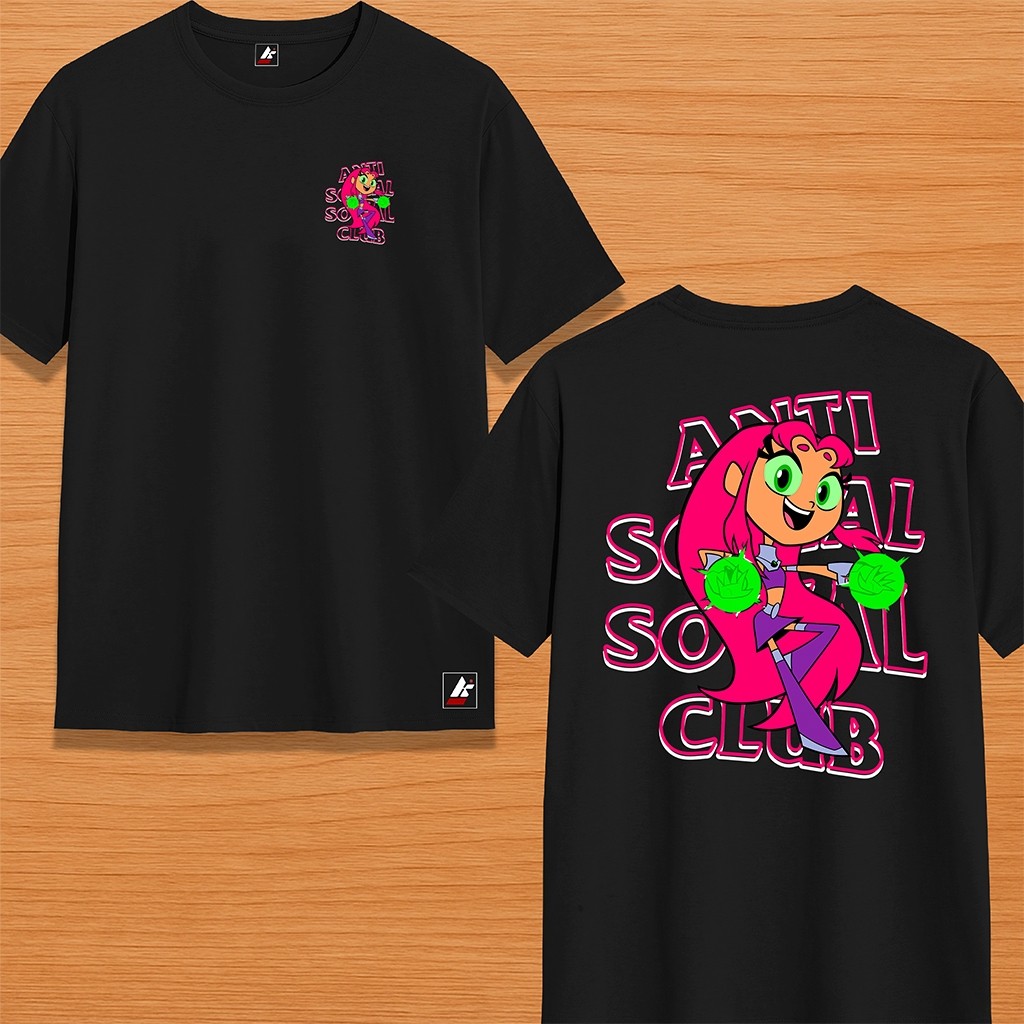 Camiseta Streetwear Masculina Feminina camisa 100% Algodão Estampada JOVENS TITANS ANTI SOCIAL STELLAR