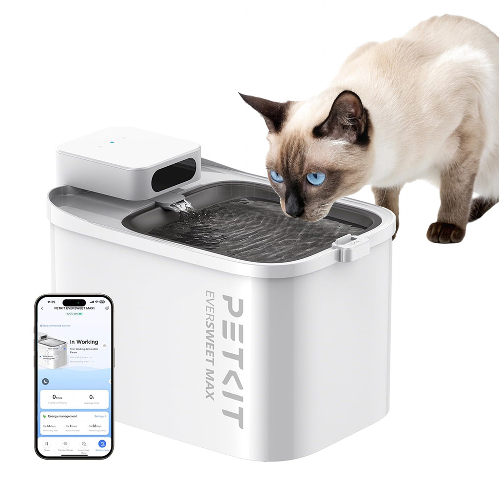 PETKIT EVERSWEET MAX Bebedouro Fonte de Água Automático Para Gato com Sensor e Filtro 3L em Oferta na Shopee