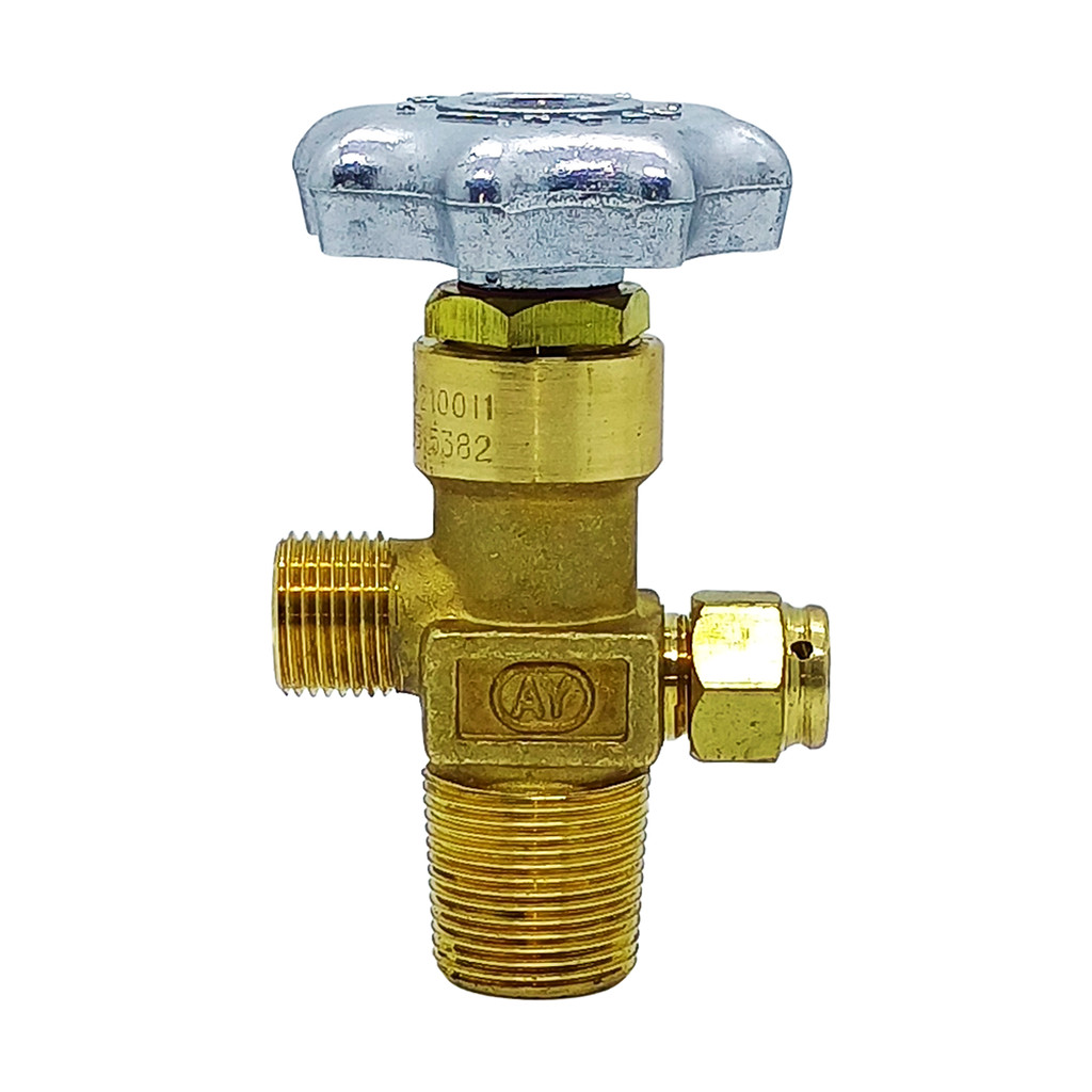 Válvula Topo CGA320 para Cilindro CO2 Rosca 1/2 - 3/4" NGT