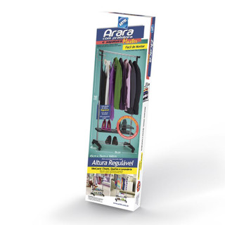 Arara Roupas Rodas Prateleira Sapateira Master Estrutura Aço Resistente Ideal Closet Arthi
