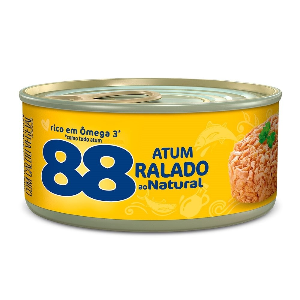 Atum 88 Ralado Natural 140g em Oferta na Shopee
