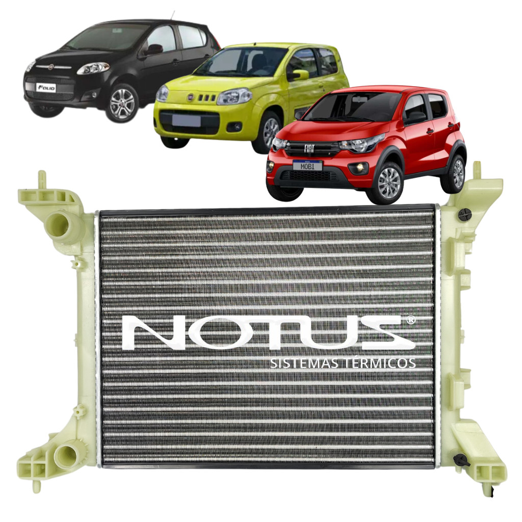 Radiador Notus Fiorino Grand Siena Palio Uno Mobi 1.0 1.4 2011 a 2018 em Oferta na Shopee