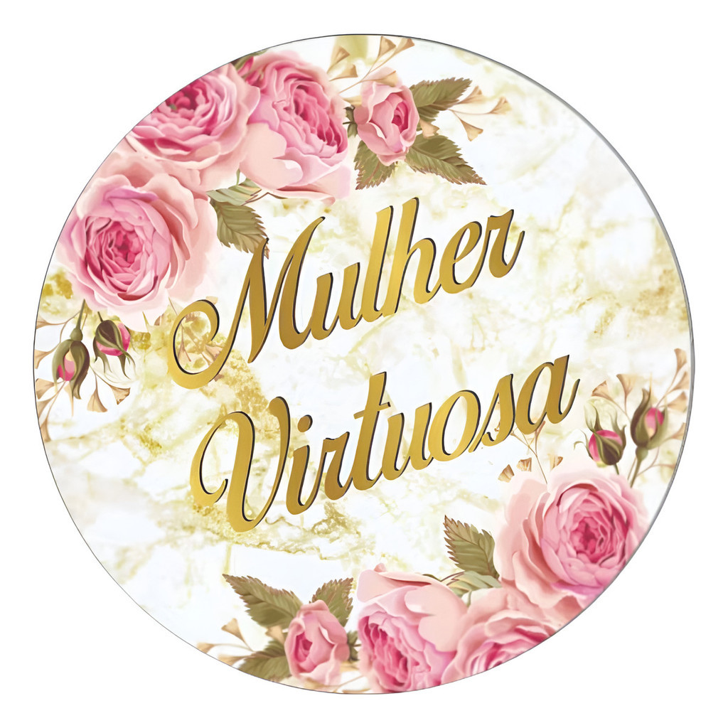 Capa Redonda Sublimada Para Painel De Festa Tema Gospel Encontro De Mulheres Culto Aniversario 50x50cm em Oferta na Shopee