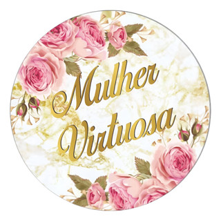 Capa Redonda Sublimada Para Painel De Festa Tema Gospel Encontro De Mulheres Culto Aniversario 50x50cm em Oferta na Shopee