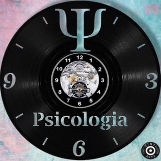 Relógio de Parede Relógio de parede Psicologia - Relógio De Relógios de parede 30cm Disco de Vinil D