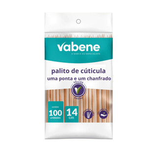 Palito de Unha Vabene Chanfrado e Ponta – 100 Unidades