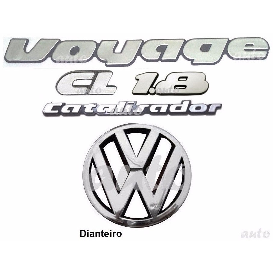 Emblemas Voyage Cl 1.8 Catalis + Vw Grade - Quadrado 91 À 96