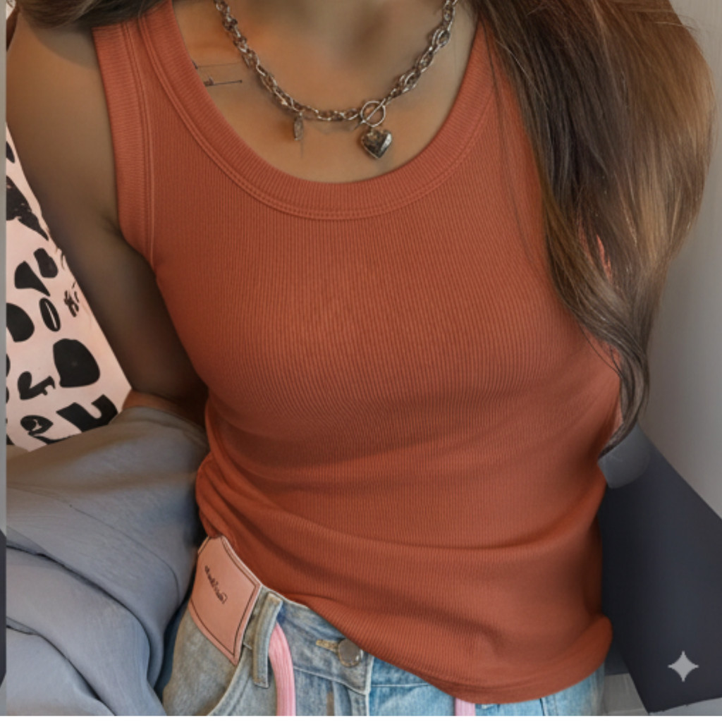 Blusa Regata Feminina Premium Canelada Algodão Confortável Básica Moda Elegante Verão