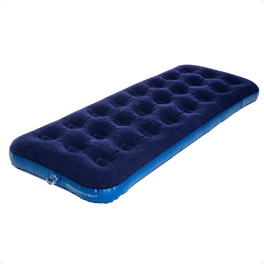 Colchão Inflável Solteiro Aveludada Multiuso Cama Camping Praia Acampamento Viagem + Kit Reparo em Oferta na Shopee