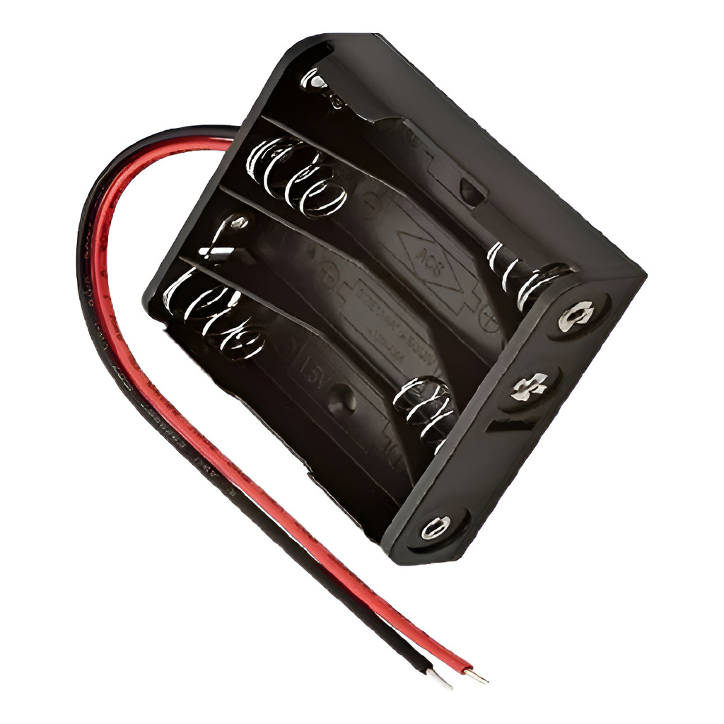 Suporte Adaptador Para 4 Pilhas Pequena Aa 1,5 Volts Sp4aa