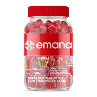 Gummy MultiviKids Morango Emana 150g Piracanjuba em Oferta na Shopee