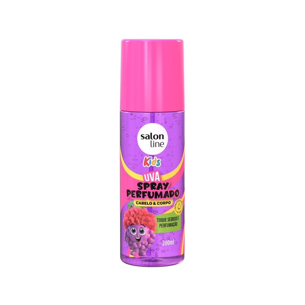 Spray Perfumado Uva Salon Line Kids 200ml em Oferta na Shopee