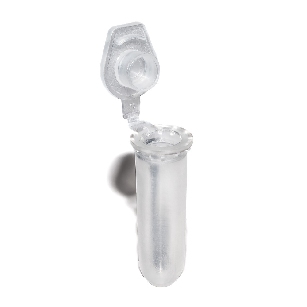 Microtubo 0,5ml Interno 1,5ml Externo Fundo Redondo Neutro 1000 Unidades