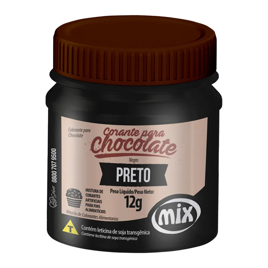 Corante para Chocolate Preto 12g - Mix em Oferta na Shopee