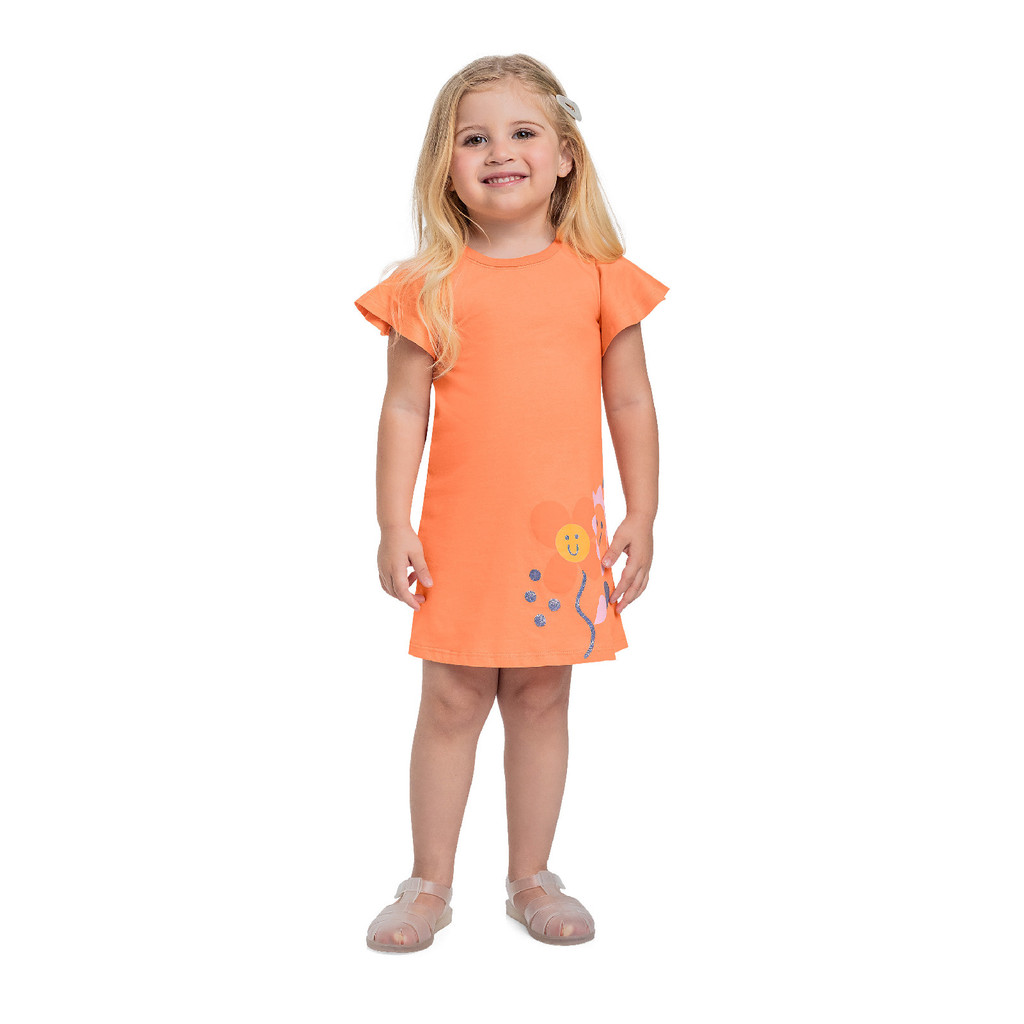 Vestido Infantil em Meia Malha Bee Loop em Oferta na Shopee