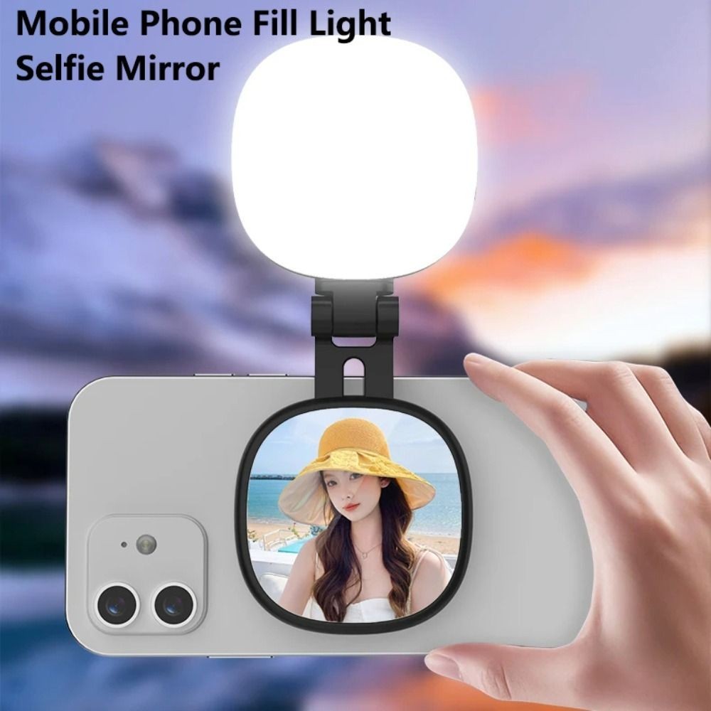 Luz de Selfie para Telefone | 360° Preenchimento + Rotação 3 Cores | Removível em Oferta na Shopee