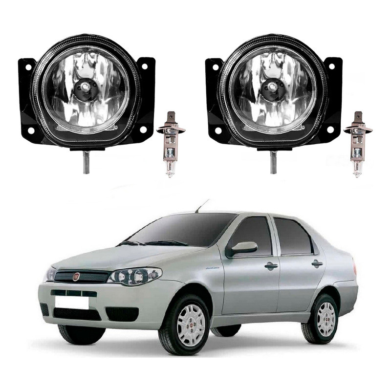 Par Farol Milha Lampada Fiat Siena 1.4 2005 A 2010 em Oferta na Shopee