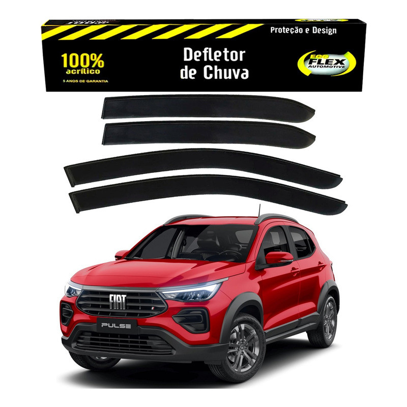Jogo Defletor Calha Chuva Fiat Pulse 1.3 Flex 2021 A 2024