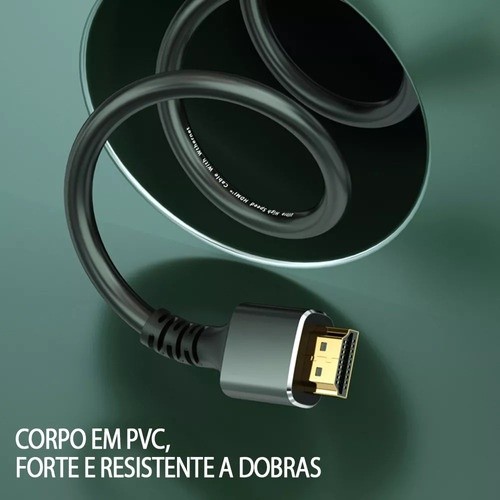Cabo Hdmi 2m-3m-5m 8k 60hz Ultra Hd Gold 2.1 E 4k 120hz — imagem 2 de 2