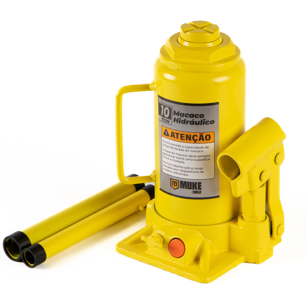 Macaco Hidráulico Tipo Garrafa 10 Toneladas Muke Tools em Oferta na Shopee