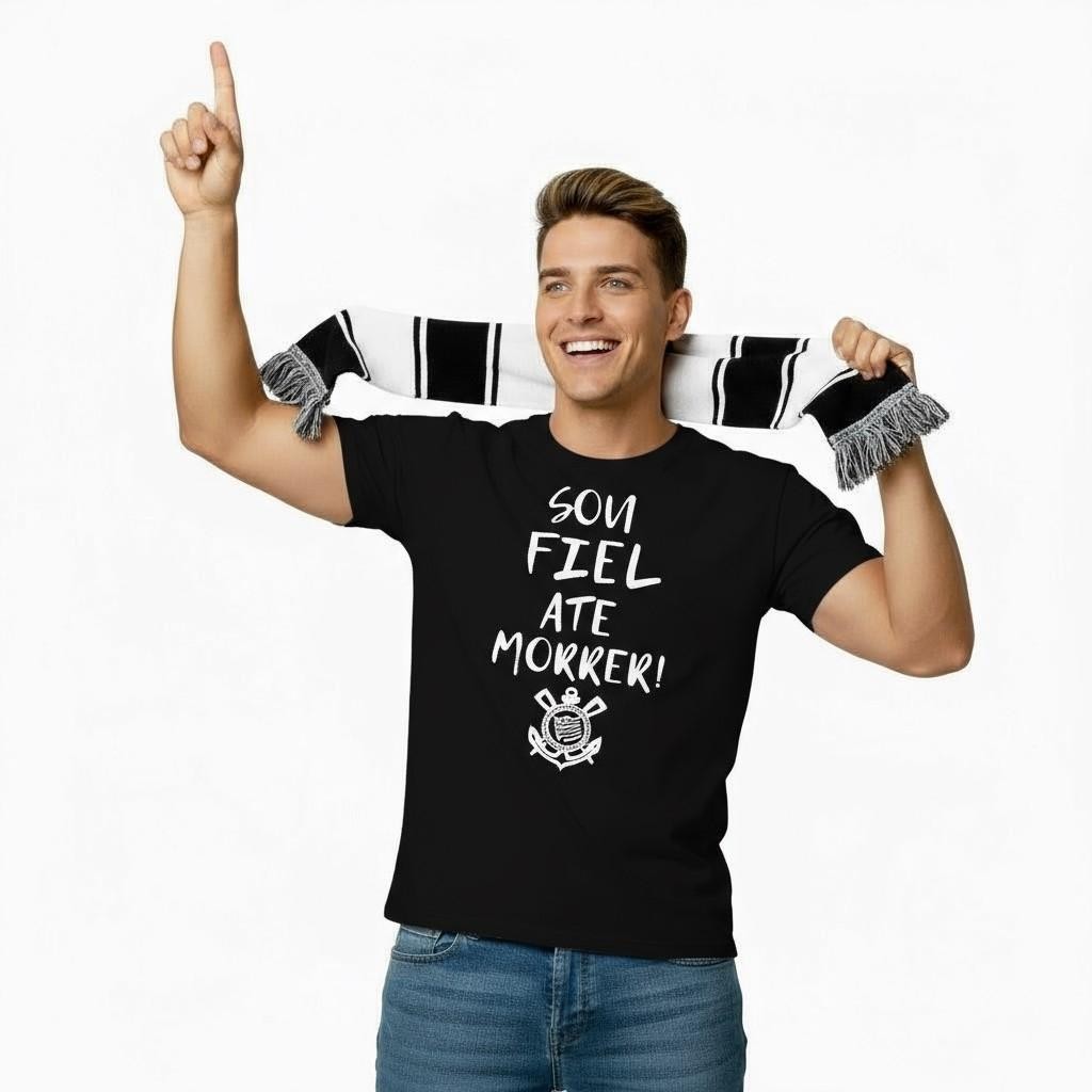 Camiseta Corinthians Fiel Fan – Sou Fiel até Morrer Premium