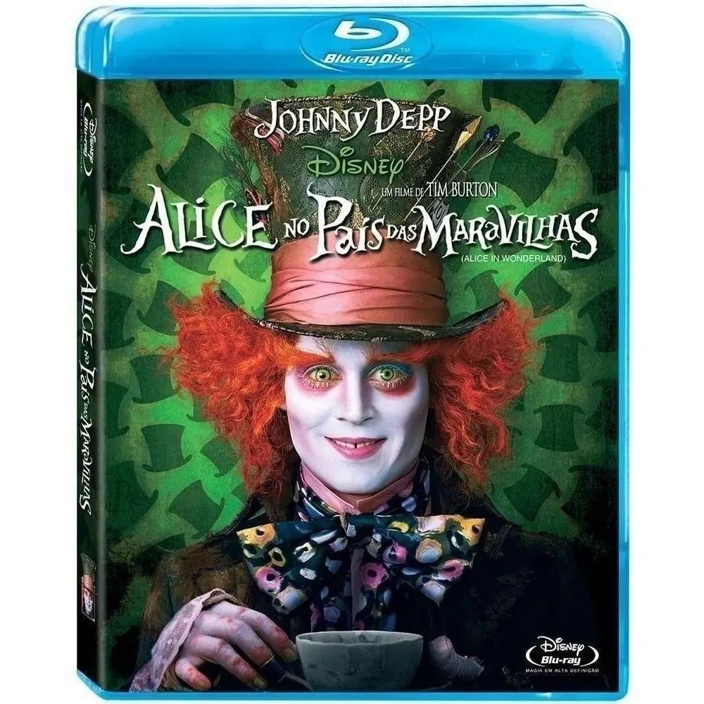Blu-Ray Alice No Pais Das Maravilhas Johnny Depp - Disney