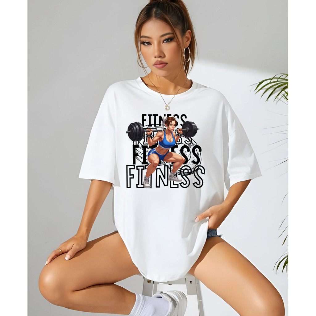 Camisa Treino Blusao 100%Algodão Academia Street Fighter Fitness Gym Treino Musculação Feminina