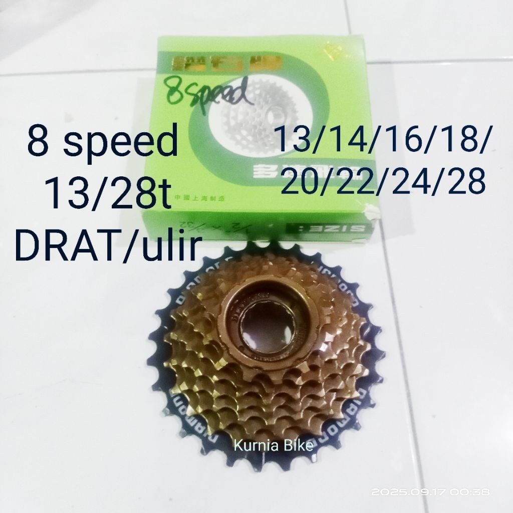 Diamante 8 Velocidades ger Roda Livre Engrenagem MTB minion Kalcer Commuterbike Fixie 13/28t Modelo Com Rosca De