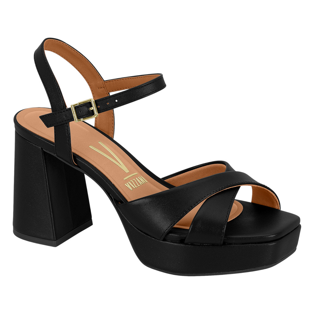 Sandalia Feminina Salto Grosso 8cm Meia Pata Vizzano 6472204 em Oferta na Shopee
