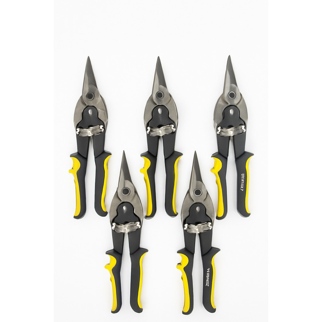 Kit Tesoura Aviação Corte Reto Chapa Ferro Aço Inox Profissional (Alicate)