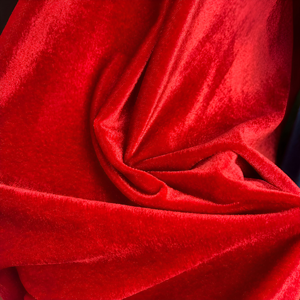 1 Metro Tecido Veludo Cristal Vermelho Qualidade Premium
