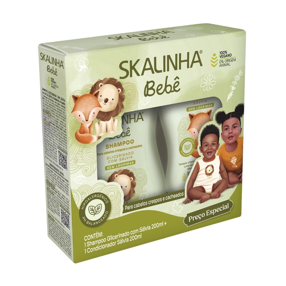 Kit Shampoo e Condicionador Bebê Infantil Sálvia Skala em Oferta na Shopee