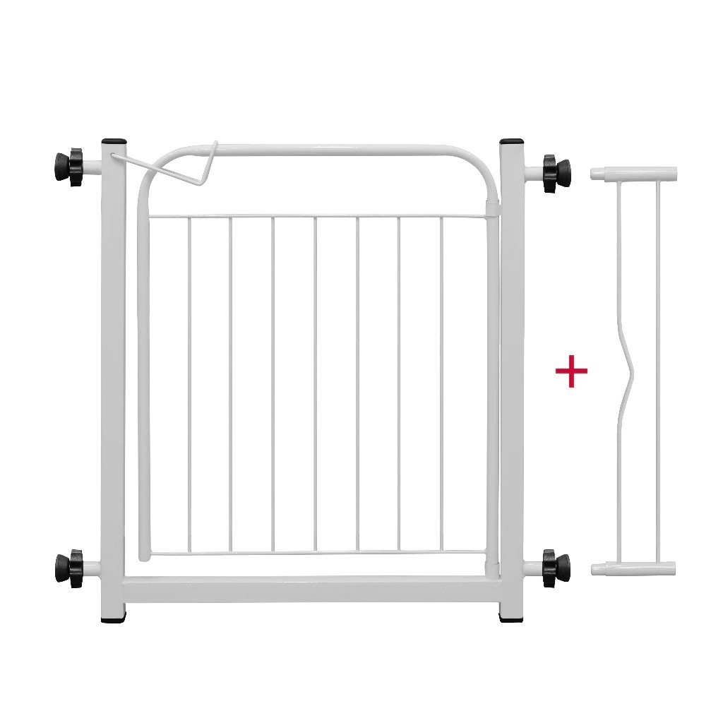 Grade Portão Proteção Pet Cachorro 69 A 84 Cm Criança Cães Prolongador 10 cm Branco Preto - 001 em Oferta na Shopee