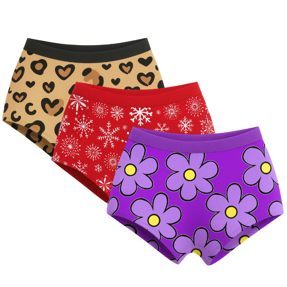 Kit 10 Calcinhas Boxer Short Infantil Menina De Cotton Forro 100% Algodão