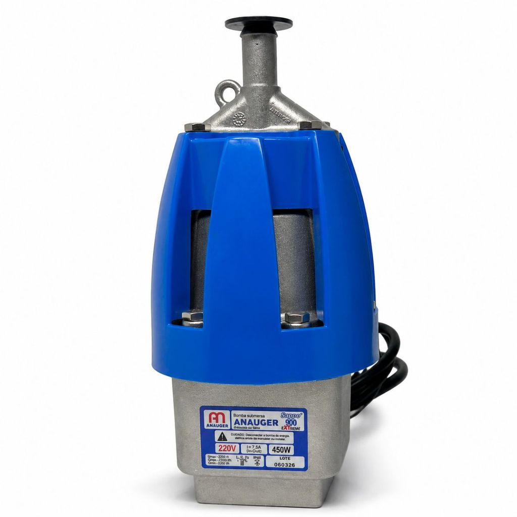 Bomba Anauger Sappo 6'' Extreme 220V 450W Submersa Vibratória Poço Tubular 6 Polegadas 2200 L/h 65m