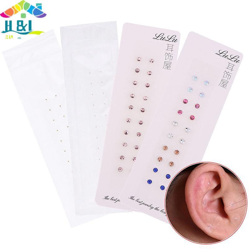 H & L 20/100 Patches Ouro Prata Cor Ponto De Orelha Stiers Pressão De Ouvido Sti Acupuntura Auricular Massagem Sementes