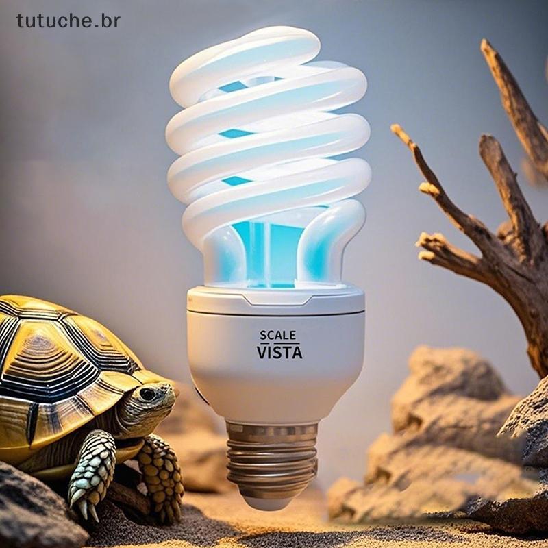 TU 1 Peça 13/26W Raios UV Economia De Energia Terrário Basking Luz 5.0 10.0 UVB Réptil Lâmpada Tartaruga Lagarto Cobra R
