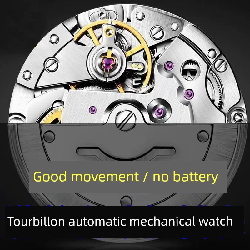 relogio masculino Relógio masculino importado suíço, relógio mecânico puro, movimento automático, grande número, à prova