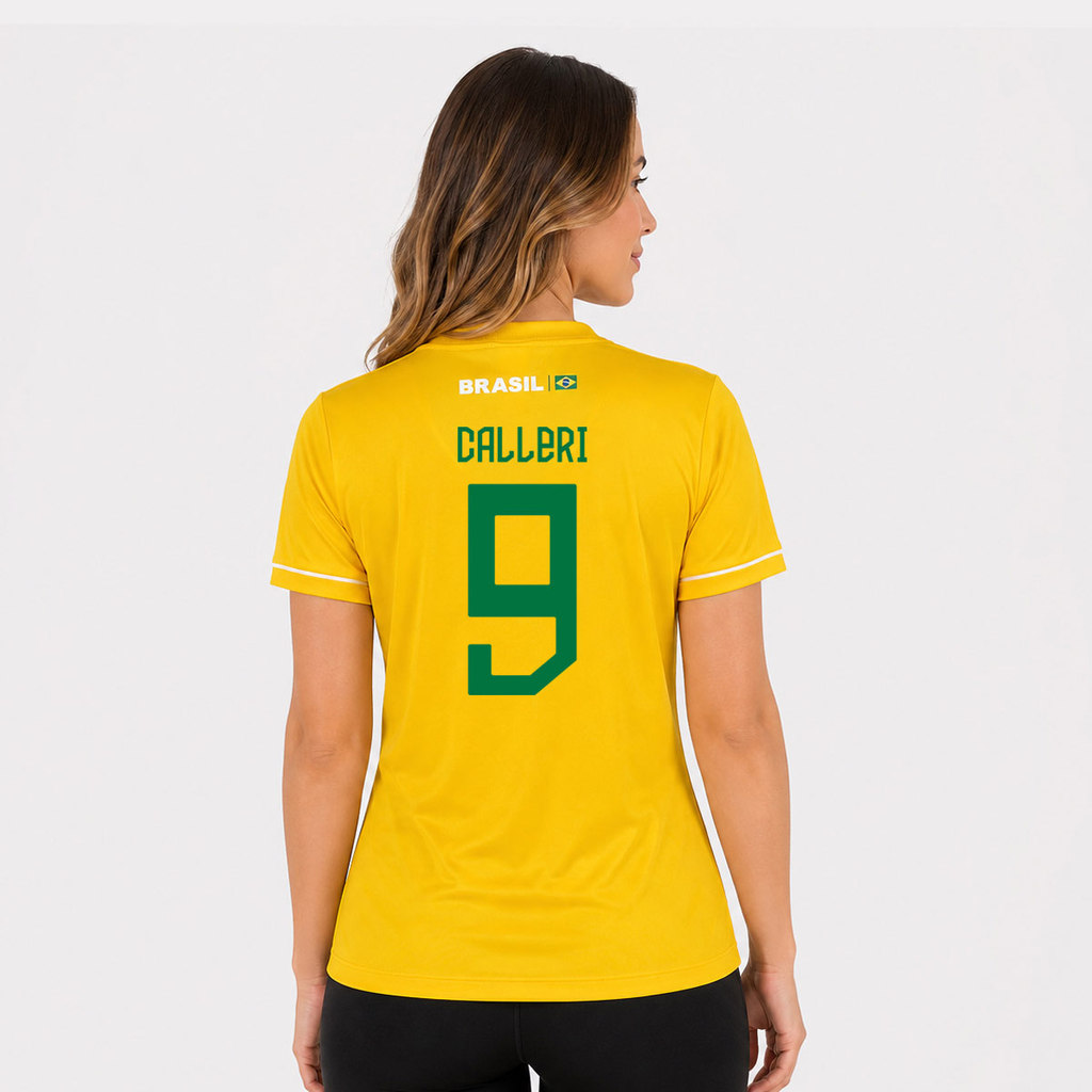 Camisa São Paulo Fábula Feminina Amarela 9 CALLERI